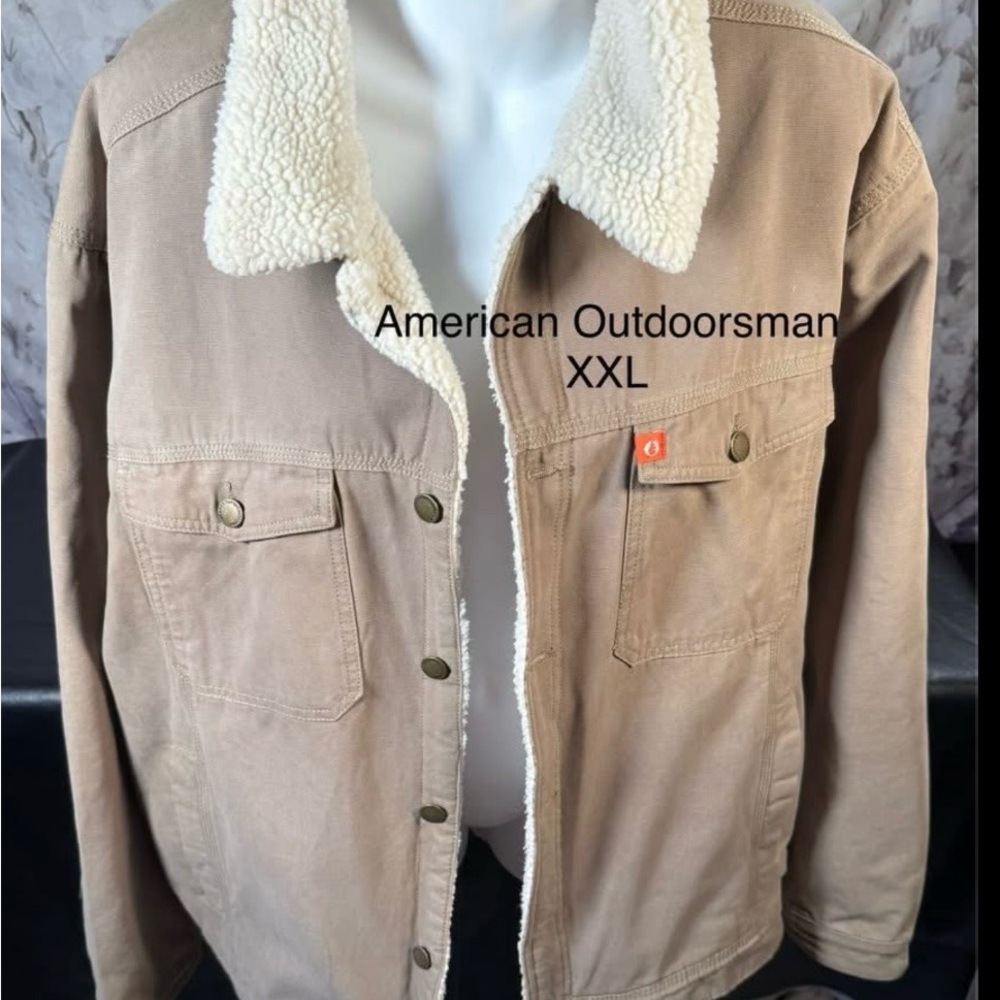 American Outdoorsman Tan Sherpa-Lined Jacket